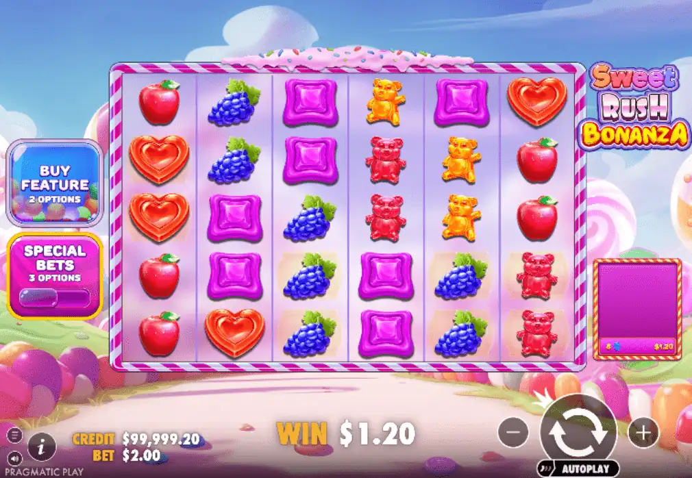 Sweet Bonanza Spielansicht